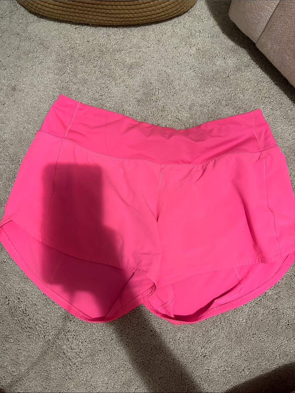 lululemon athletica Neon Pink Run Shorts